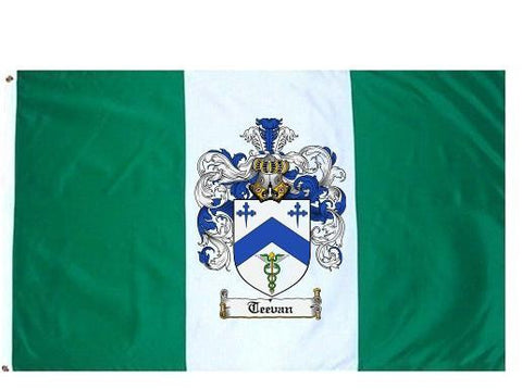 Teevan family crest coat of arms flag