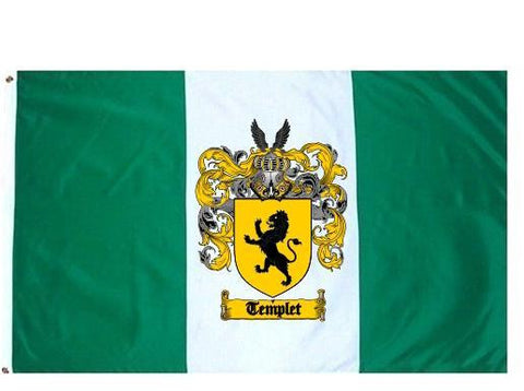 Templet family crest coat of arms flag