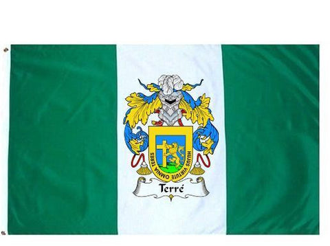 Terre family crest coat of arms flag