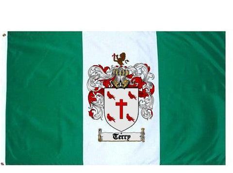 Terry family crest coat of arms flag