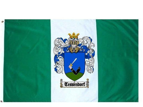 Tessendorf family crest coat of arms flag