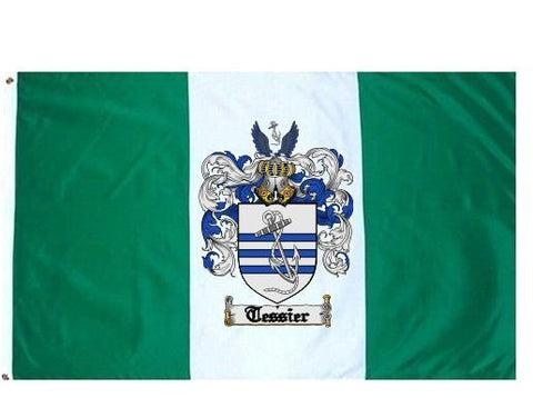 Tessier family crest coat of arms flag