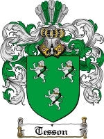 Tesson coat of arms family crest download