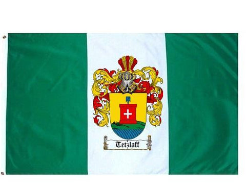 Tetzlaff family crest coat of arms flag