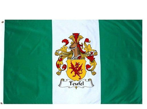 Teufel family crest coat of arms flag