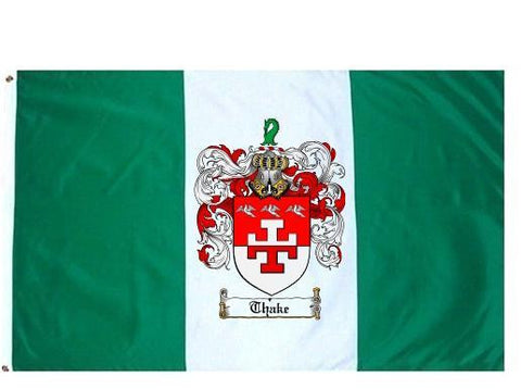 Thake family crest coat of arms flag