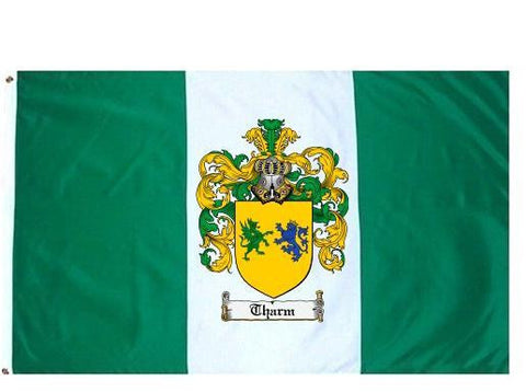 Tharm family crest coat of arms flag