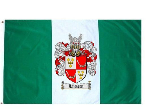 Theisen family crest coat of arms flag