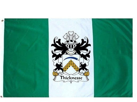 Thicknesse family crest coat of arms flag