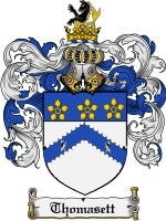 Thomasett coat of arms family crest download