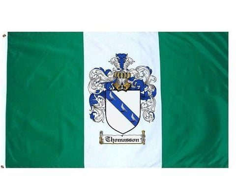 Thomasson family crest coat of arms flag