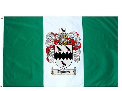 Thomes family crest coat of arms flag