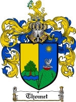 Thomet coat of arms family crest download