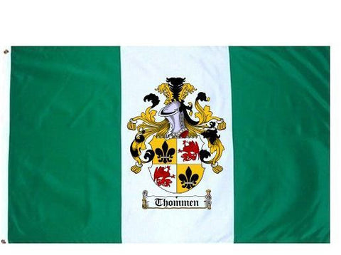 Thommen family crest coat of arms flag