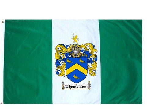 Thompkins family crest coat of arms flag