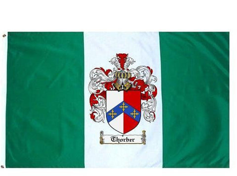 Thorber family crest coat of arms flag