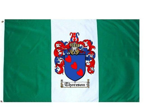 Thoreson family crest coat of arms flag