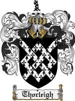 Thorleigh coat of arms family crest download