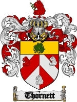 Thornett coat of arms family crest download