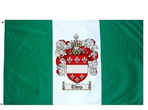 Thorp family crest coat of arms flag