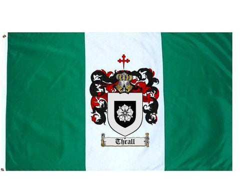 Thrall family crest coat of arms flag