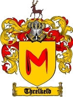 Threlkeld coat of arms family crest download