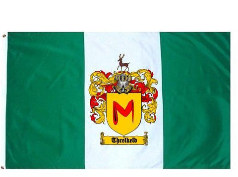 Threlkeld family crest coat of arms flag