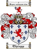 Thropp coat of arms family crest download