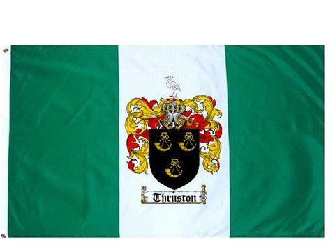 Thruston family crest coat of arms flag