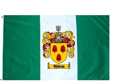 Thurau family crest coat of arms flag