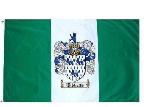 Tibbetts family crest coat of arms flag
