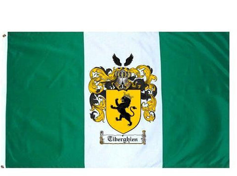 Tiberghien family crest coat of arms flag