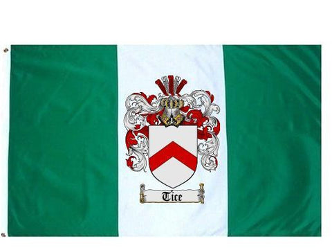 Tice family crest coat of arms flag