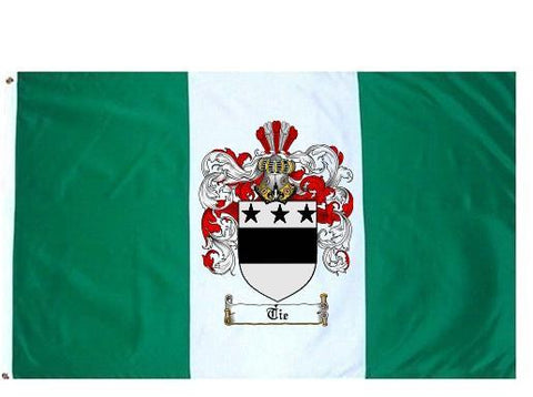 Tie family crest coat of arms flag