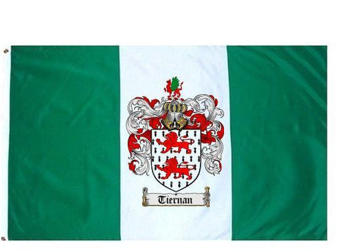 Tiernan family crest coat of arms flag