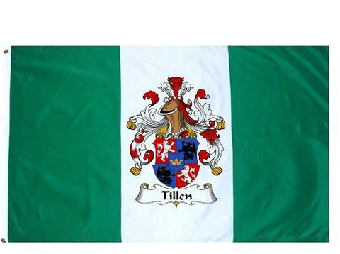 Tillen family crest coat of arms flag