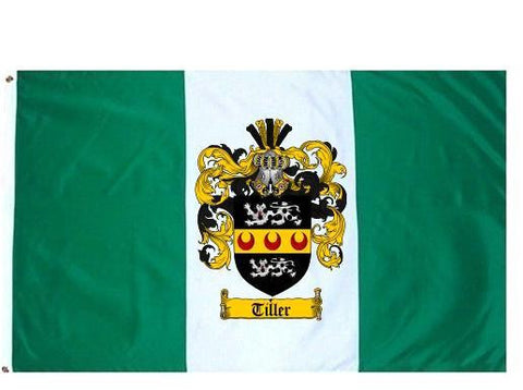 Tiller family crest coat of arms flag