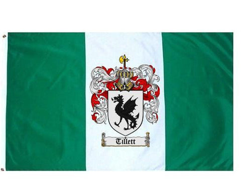Tillett family crest coat of arms flag