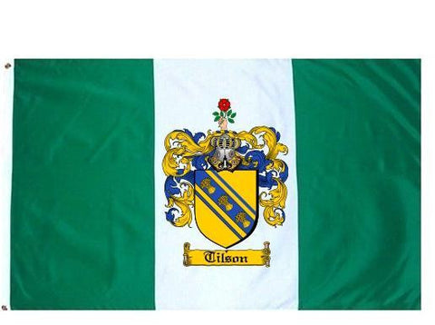 Tilson family crest coat of arms flag