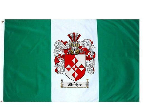 Tincher family crest coat of arms flag
