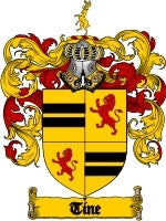 Tine family crest coat of arms emailed to you within 24 hours – Family ...