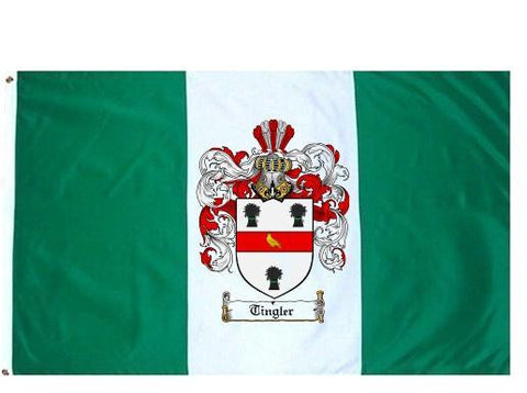 Tingler family crest coat of arms flag