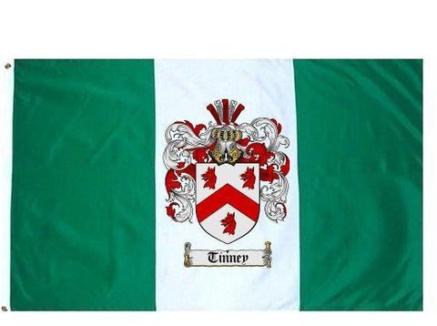 Tinney family crest coat of arms flag