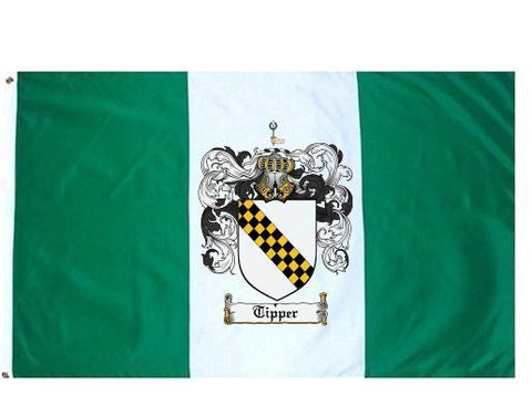 Tipper family crest coat of arms flag