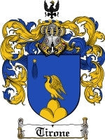 Tirone coat of arms family crest download
