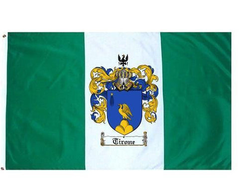 Tirone family crest coat of arms flag