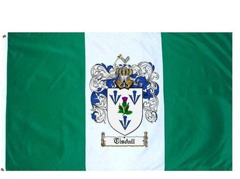 Tisdall family crest coat of arms flag