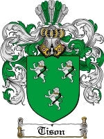 Tison coat of arms family crest download