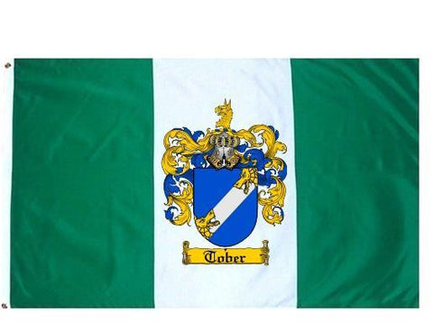 Tober family crest coat of arms flag