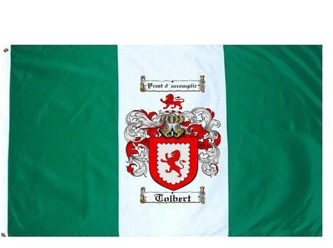 Tolbert family crest coat of arms flag